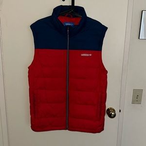 Adidas vest red & blue, size large.
